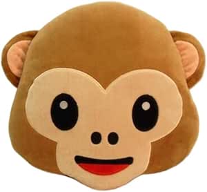 Cojín de mono emoji tapándose la boca - Divertidos regalos emoji