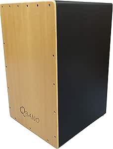 Cajón Flamenco Qbano, color Negro con tapa de madera natural