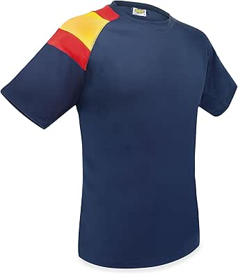 Camiseta deportiva con bandera en el hombro