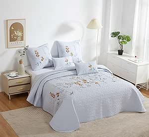 Colcha boutí bordada geométrica pastel cama 135 Delhi - cubrecama moderno minimalista