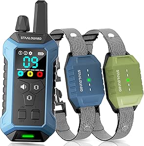 STAALGUARD collar adiestramiento doble 2 perros 9 niveles vibracion 3000m bateria 30 dias IP67