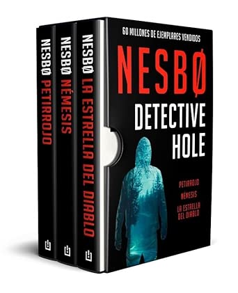 Estuche de edición especial de libros del Detective Harry Hole con Petirrojo, Némesis y La estrella del diablo