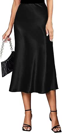 Falda de satén para mujer midi y elegante para comuniones