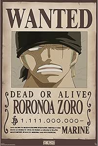 GB eye Póster Chibi Wanted Zoro Wano - Diseño oficial laminado