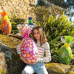 Huevo de Pascua gigante con chocolate 150gr y chuches sorpresa - regalo espectacular para niños
