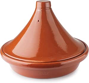 Tajine de barro natural auténtico decoración marroquí para cocina