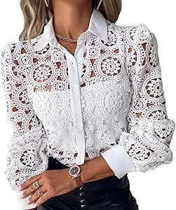 Blusa calada vintage estilo Julia Chan serie Ripple