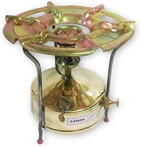 Estufa de presión Jumbo Brass con tanque de 3 litros, diseño robusto para uso profesional