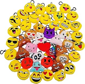 Gran pack de mini llaveros de emoji - Regalos emoji para fiestas