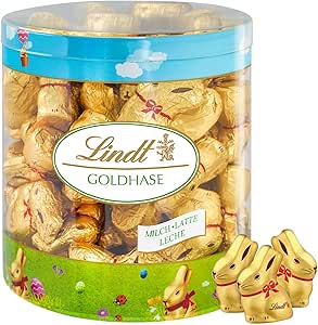 Lindt conejito de Pascua Gold Bunny - 700gr de chocolate cremoso con 70 figuras para celebrar