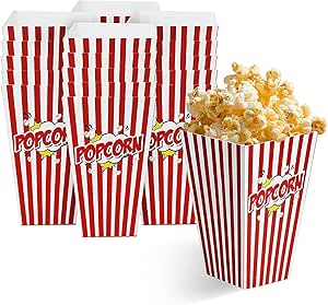 Palomitero retro MATANA 50 cajas grandes diseño rojo blanco estilo cine vintage
