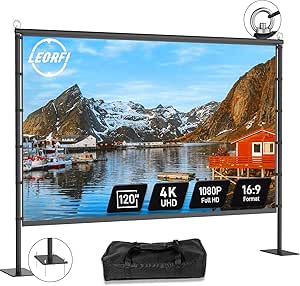 Pantalla de Proyección Exterior con Soporte LEORFI 120 Pulgadas
