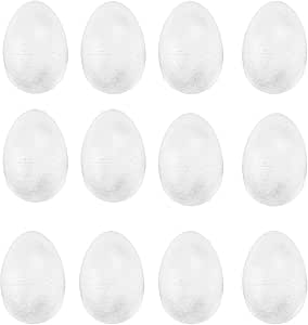 12 Huevos de Pascua espuma poliestireno - Manualidades regalo pascua, decoración DIY infantil