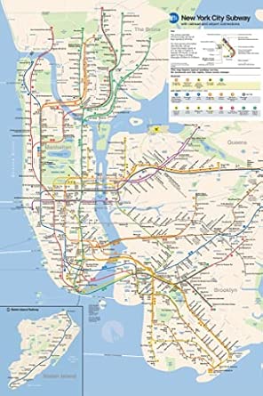 Póster Mapa Metro de Nueva York