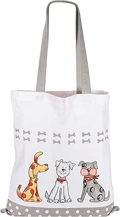Bolso de tela tote bag con estampado de perros