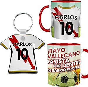 Taza personalizada del Rayo Vallecano | Merchandising Rayo Vallecano