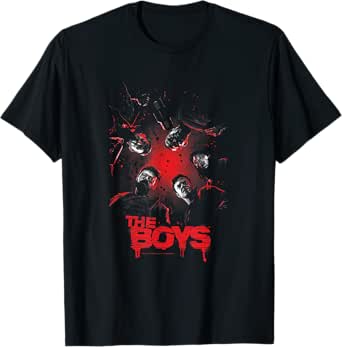Camiseta The Boys - Foto de grupo con personajes principales de la serie: Homelander, Butcher, Starlight y más