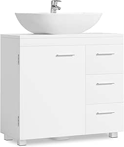 VASAGLE Mueble Bajo Lavabo - Almacenamiento organizado con cajones y compartimentos