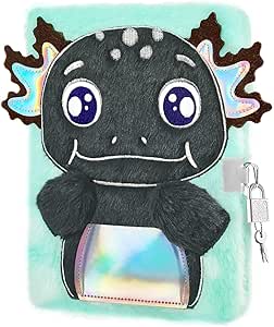 Diario secreto de felpa diseño Ajolote WERNNSAI